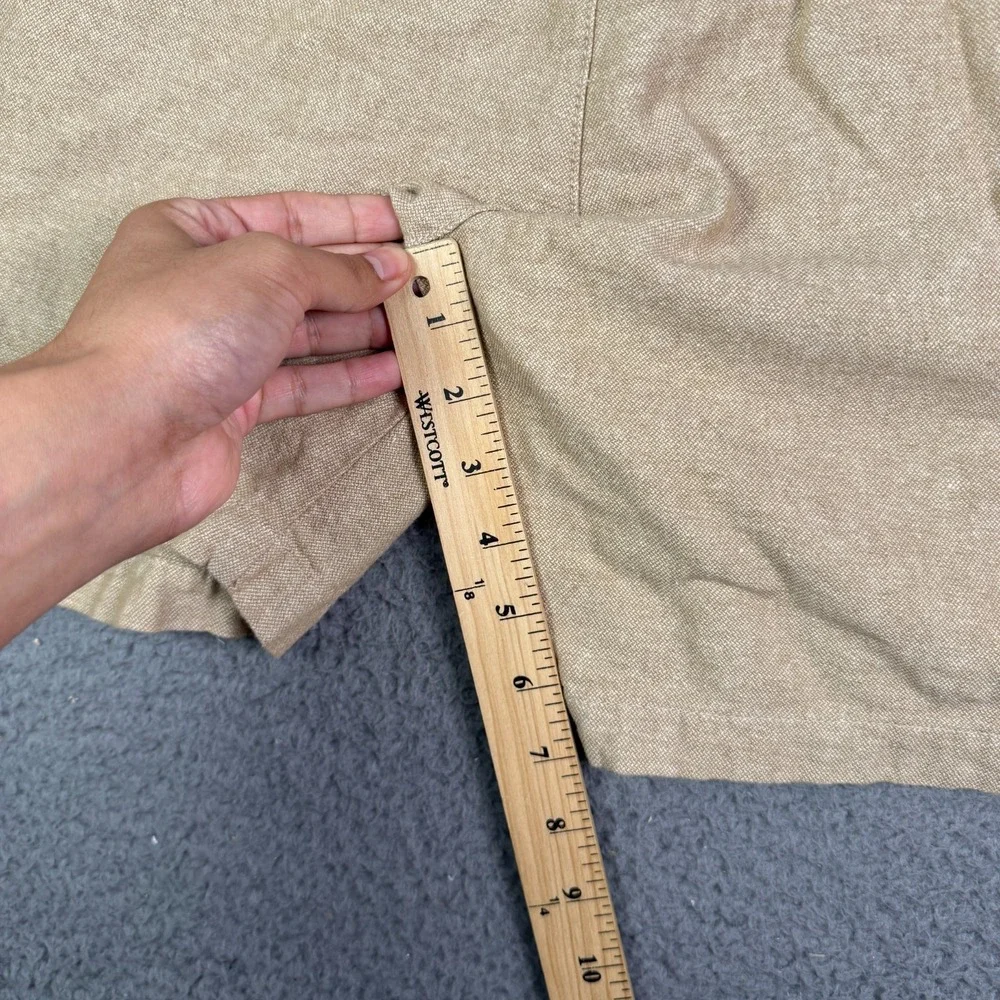 Banana Republic Shorts Mens XL Tan Linen Blend Deck 7